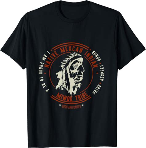 Amazon.com: Miwok Tribe Native American Indian Retro Vintage Retro Chief T-Shirt : Clothing ...