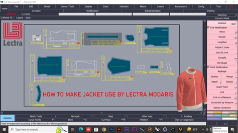 How To Make Jacket Use By Lectra Modaris V R Lectra Jacket Pattern