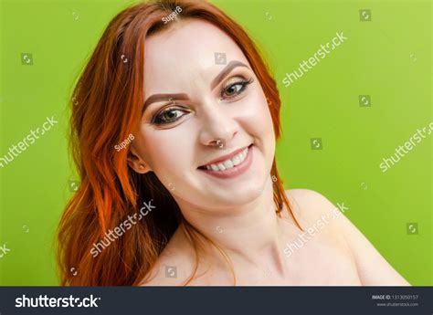 Beautiful Naked Woman Posing On Green Stock Photo Shutterstock