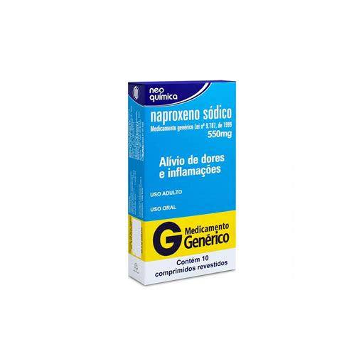 Naproxeno 550 Mg 10 Cpr Gen Neo Quimica Naproxeno Sódico 550mg