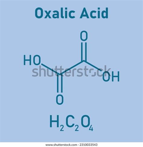 Chemical Structure Oxalic Acid H2c2o4 Chemical Stock Vector Royalty Free 2310033543 Shutterstock