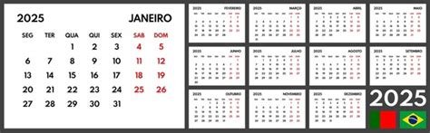305 Calendario 2025 Portuguesa Stock Vectors and Vector Art | Shutterstock