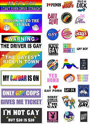 Pcs The Original Funny Gay Lgbt Prank Bumper Stickers Updated