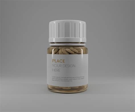 Premium PSD | Pill bottle mockup