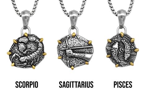 Silver Zodiac Necklace Zodiac Sign Charm Horoscope Men Women Chain Necklaces T Unisex