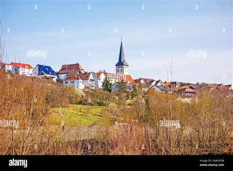village  poppenweiler view  natural reserve zugwiesen  river