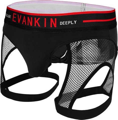 Evankin Mens Sexy Briefs Hollow Out Underwear Assless Jockstrap Leggings Lingerie With Leg Band