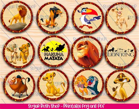Lion King Baby Shower Cupcake Toppers