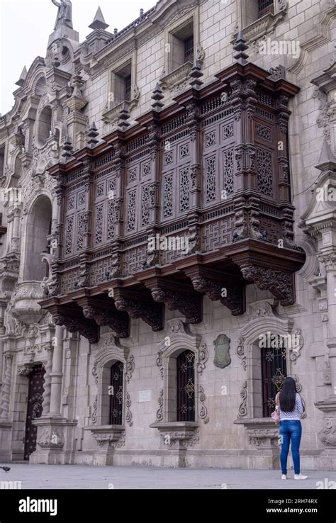 Detail Of Woodwork On The Palacio Arzobispal Palace Of The Archbishop