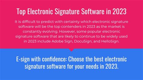 Ppt Electronic Signature Software In Choosing The Right