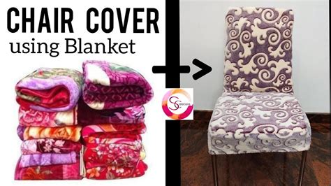 Convert Blanket To A Beautiful Chair Cover Any Type Of Chair Diy