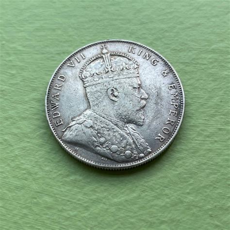 Straits Settlements King Edward VII 1907 H One Dollar Coin Hobbies