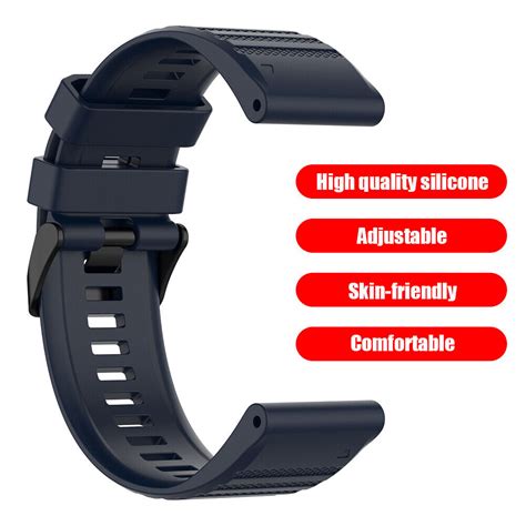 Silicone Watch Strap Bracelet For Garmin Fenix X Fenix X Pro Navy