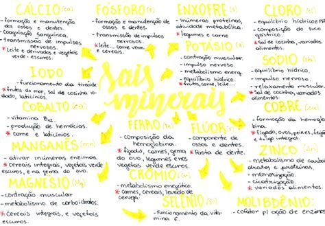 Mapa Mental Sobre Sais Minerais Maps Study