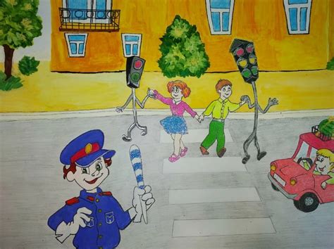 Рисунки ПДД в школу - правила дорожного движения для детей