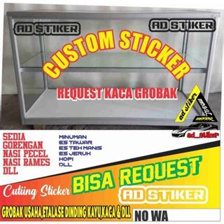 Jual Stiker Gerobak Kayu Atau Kaca Stiker Grobak Usaha Custom Suka Suka