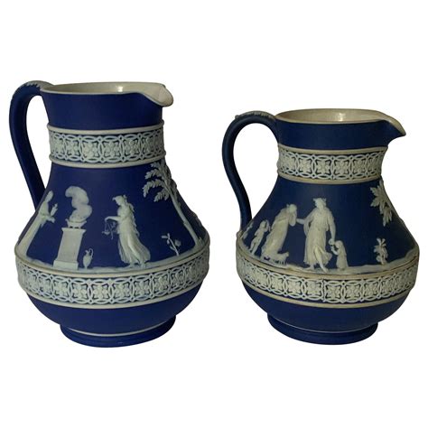 Wedgwood Dark Blue Jasperware Pitcher For Sale At Stdibs