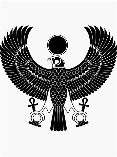 Egyptian God Horus As Royal Falcon Stickers By Smaragdas Redbubble