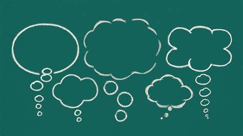 Premium Vector Outlined Vector Thought Bubble Collection Visual
