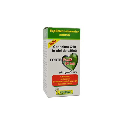 Coenzima Q10 In Ulei De Catina Forte Plus 60mg 40 Capsule Hofigal