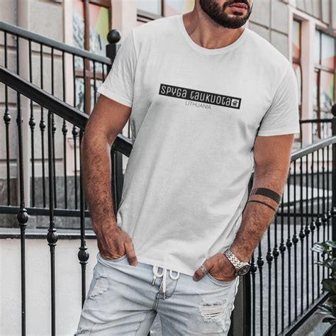 Balti Marškinėliai Unisex Špyga Taukuota Spygataukuotalt