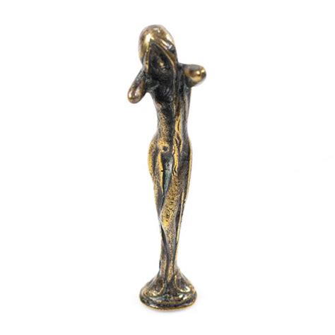 Antique Art Nouveau Gilt Bronze Desk Seal Of A Naked Maiden Hemswell Antique Centres