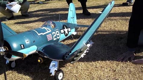 Rc F4uコルセアf4u Corsair Retractable Landing Gear Wing And Taxi Only Youtube