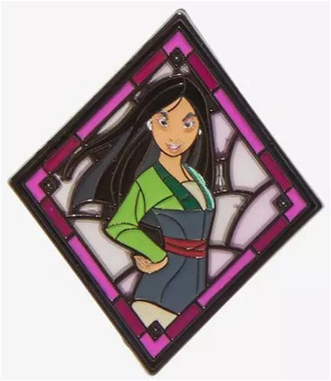 Mulan Hot Topic Princess Diamond Stained Glass Blind Box Lfly Loungefly Disney Pin
