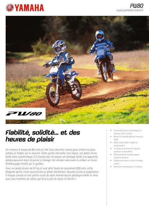 PDF Fiabilité solidité et des heures de plaisir Yamaha a lancé