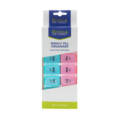 Blooms The Chemist Pill Box 7 Day 2 Dose Per Day 17 X 7 X 25 Cm