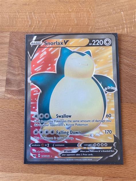 Pokémon Relaxo V Snorlax V Fullart Kaufen Auf Ricardo