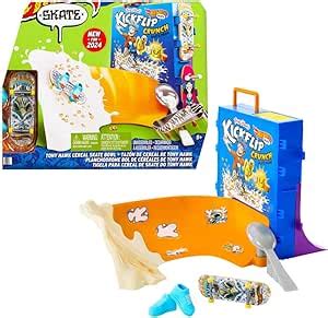 Hot Wheels Skate Tony Hawk Cereal Bowl Fingerboard Set 1 Exclusive Board Pair Of Removable