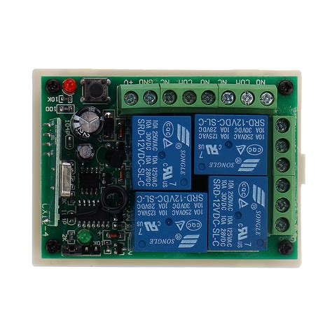 New 315MHz 12V 4 Channel RF Wireless Remote Control Switch Relay with ...