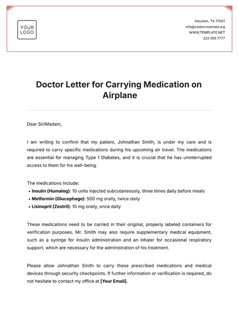 Free Simple Dear Doctor Letter Template to Edit Online