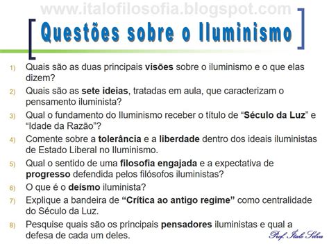 Quais As Principais Características Do Iluminismo