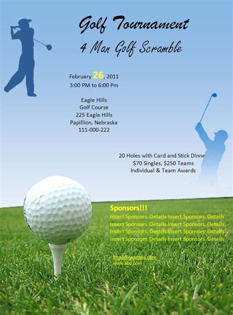 Golf Outing Flyer Template Kaesg Blog