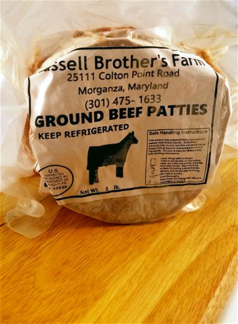 Ground Beef Patties Russell Brothers Farm