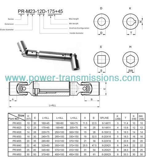 Prtelescopic Universal Joints U Jointchina Universal Joint