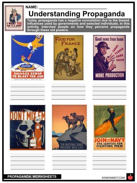 Propaganda Facts And Worksheets History Modern Propaganda Worksheets