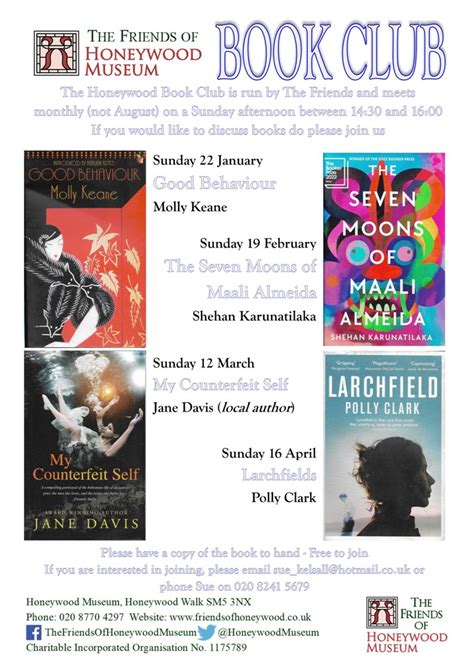 Event Honeywood Book Club Secret Carshalton