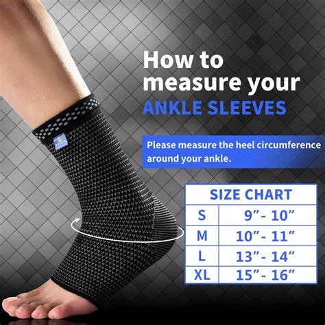 ABYON Ankle Support Brace (Pair), Ankle Compression Sleeve Socks for