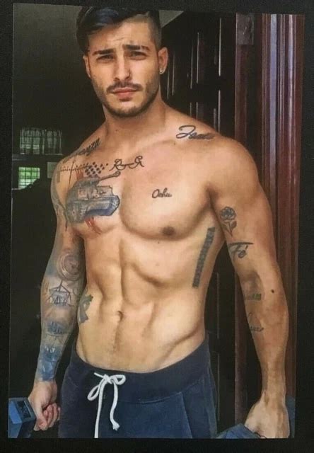 Photo Hot Sexy Stud Muscular Shirtless Hunk Male Tattoo Man X Picture Picclick Uk