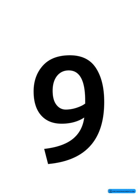 Números Para Imprimir De 0 A 9 Preto - Números de 0 a 9 em A4 para imprimir - Ponto do Conhecimento