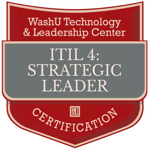 Itil Strategic Leader Sl Washington University Technology