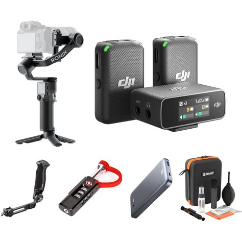 DJI RS 3 Mini Gimbal Stabilizer and 2-Person Wireless Microphone