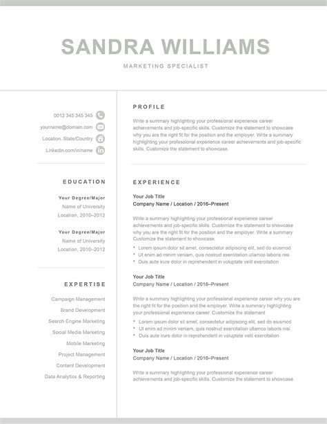 Classic Resume Template 120560 Word Pages A4 Green Resumeway