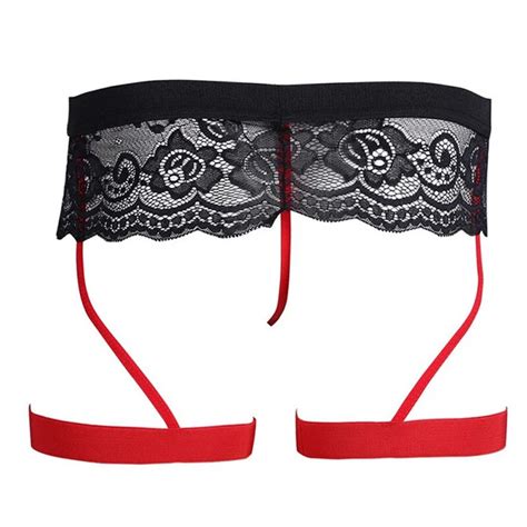 HOMMES SEXY DENTELLE G String Bikini Gay Culottes Sous Vêtements Jarretière F EUR