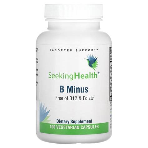 Seeking Health, B Minus, Комплекс витаминов группы B, без витамина B12 ...