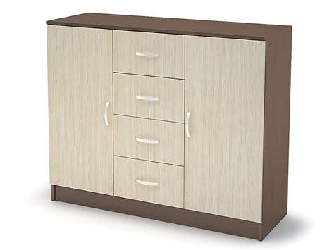Комод Стендмебель Басса 4 ящика 120x41.4x99 см ЛДСП цвет ясень шимо ️ ...