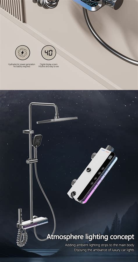 Koler Hot And Cold Shower Set Rainfall Shower Head Shower Faucet Set Save Water Shower Set